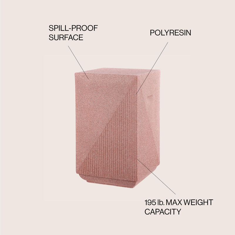 Adrian Contemporary Minimalist Square Indoor/Outdoor Accent Table