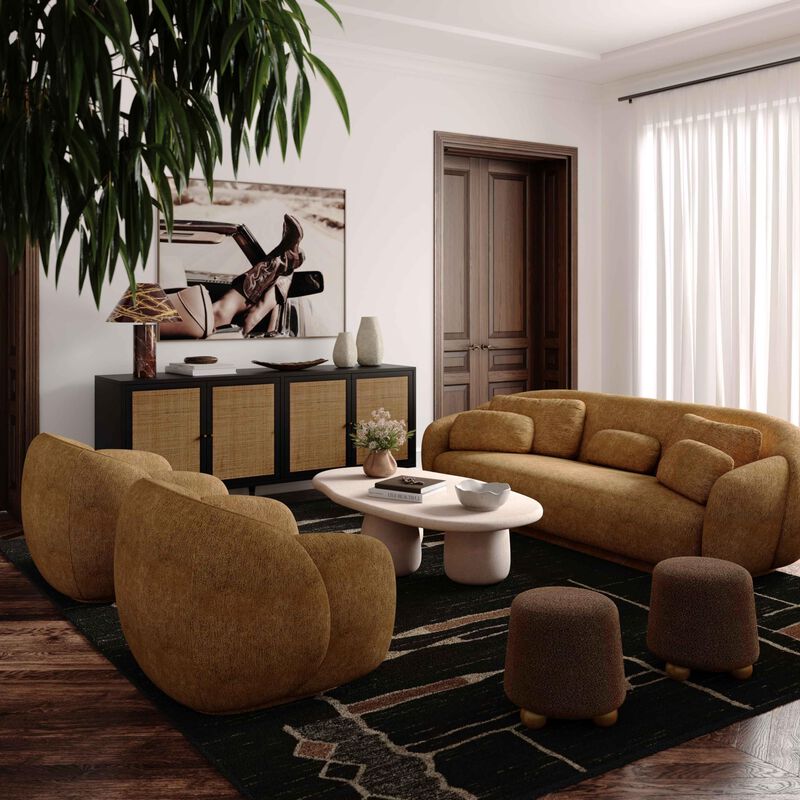 Casafoyer Misty Brown Boucle Accent Chair image number 1