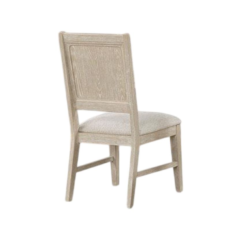 Rozie Dining Side Chair Set of 2, Tapered Legs, Light Oak Poplar Wood