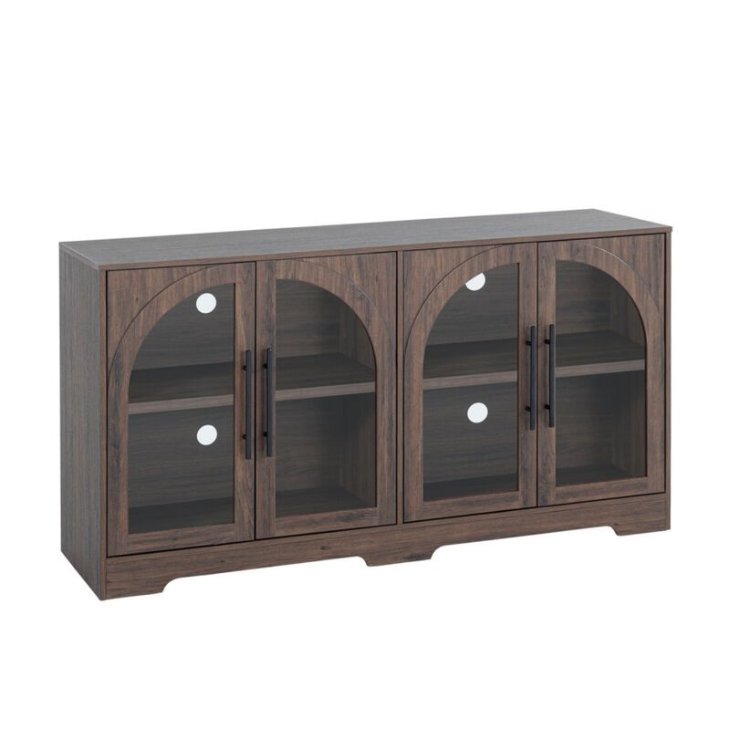 Zekwis Farmhouse Wood TV Stand Media Console image number 4