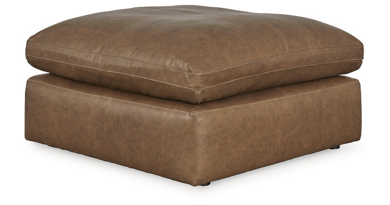 Emilia Oversized Leather Ottoman image number 0