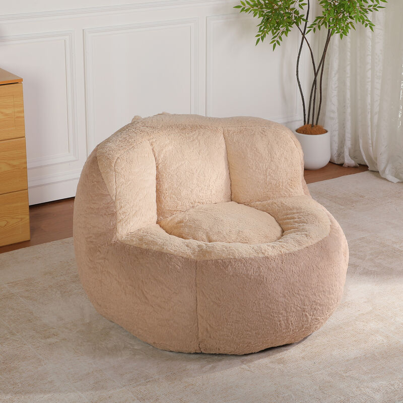 GOODSILO Oversized Bean Bag Chair Lounger Sofa Large Comfy Faux Fur Living Room Furniture image number 3