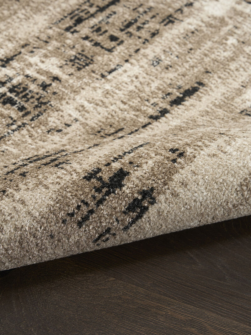 Washable Decor WSD08 Ivory/Mocha 6'7" x 9' Rug