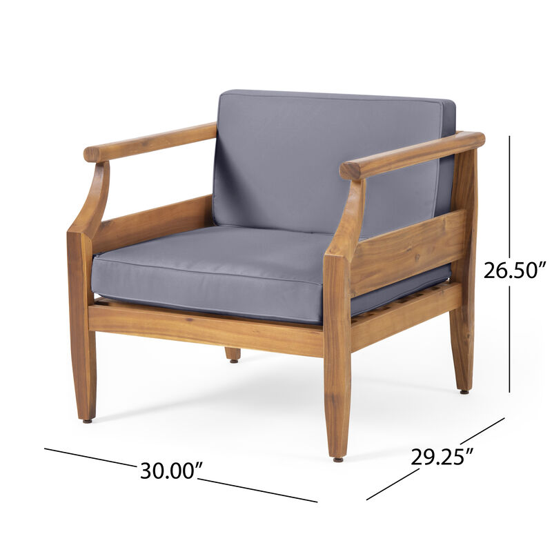 Merax Wooden Frame Club Chair for Indoor Outdoor