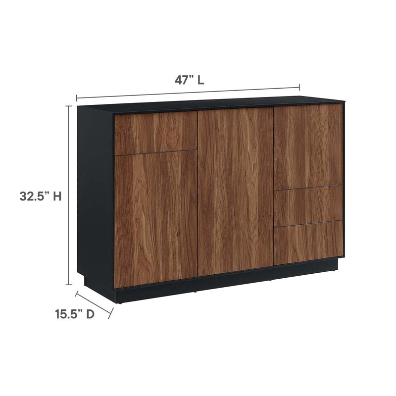 Modway EEI-6597-BLK-WAL Holden 47&rdquo; Sideboard, Black Walnut image number 8