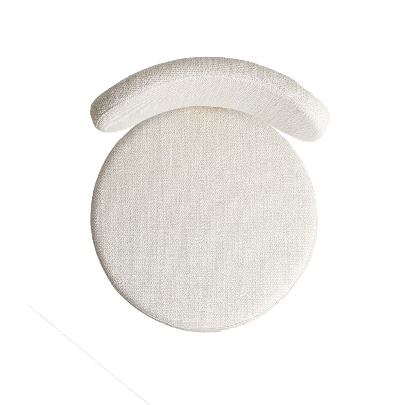 Tov Furniture Primrose Cream Textured Performance Fabric Adjustable Stool image number 4