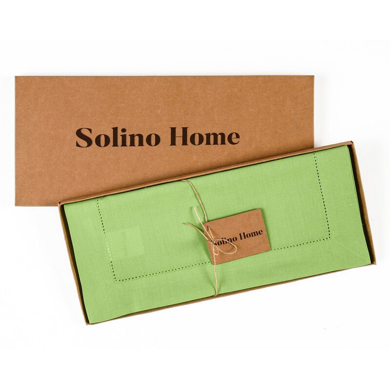 Christmas Cotton Linen Hemstitch Table Runner, Solino Home