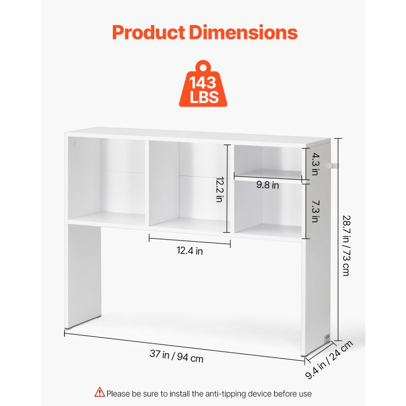 Compact Desktop Bookshelf with Display Shelf and Stable Non-Slip Feet image number 2