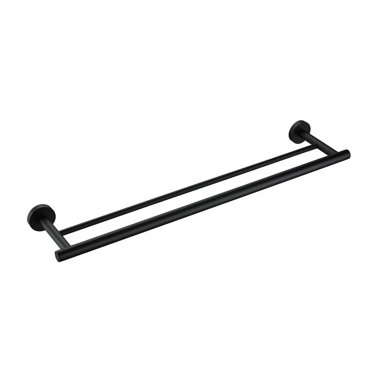 Bathroom Towel Bar Wall Mounted Double Rods Stainless Steel Towel Rack