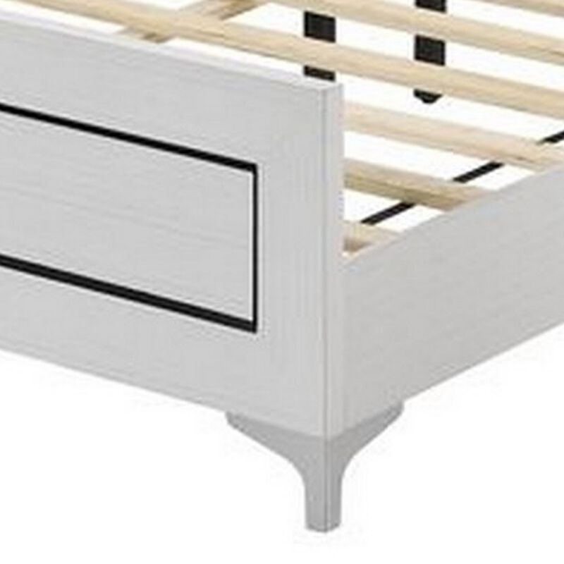 Queen Size Bedroom Set, White Finish, Storage Bed with Drawers, 2-Piece Set with Bed and Nightstand image number 4