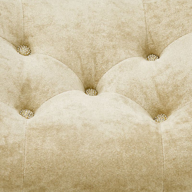 Michael Amini Platine de Royale Vanity Bench - Champagne