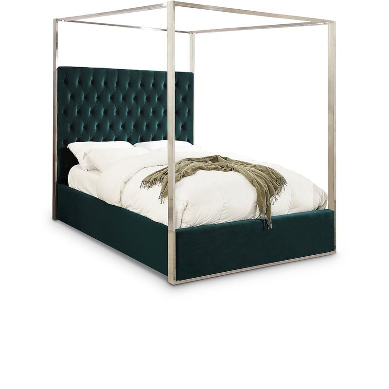 Meridian Furniture Porter Green Velvet King Bed