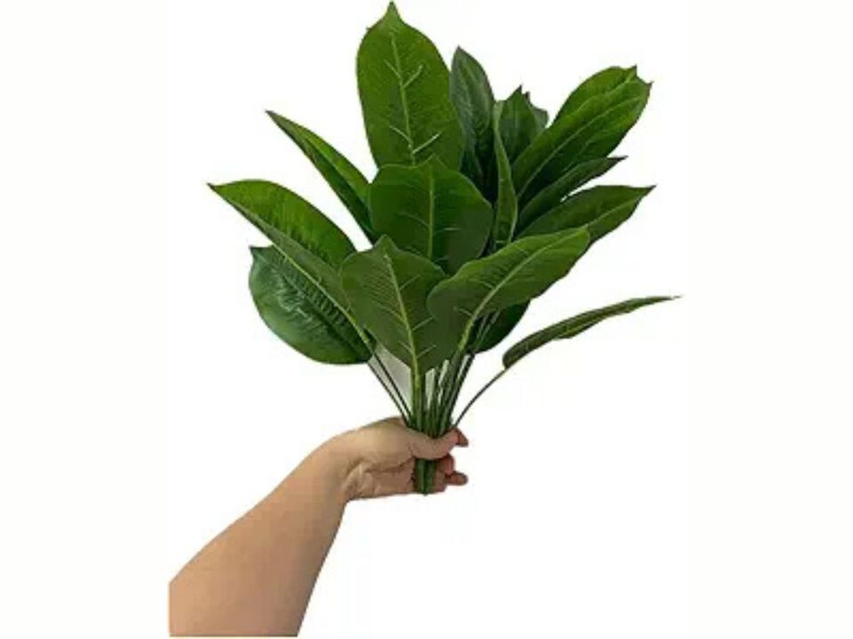 Green Artificial Greenery Stems UV Resistant Outdoor Garden Porch Decor