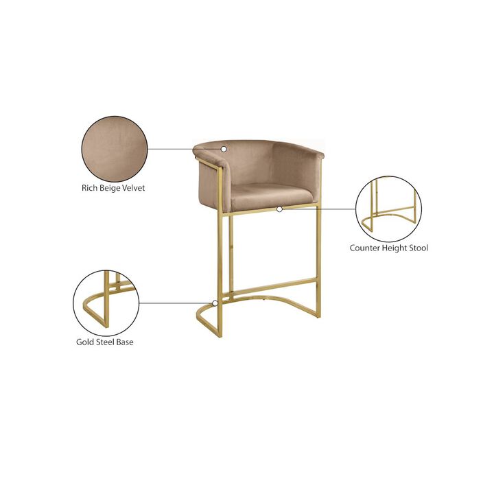 Meridian Furniture Donatella Velvet Stool