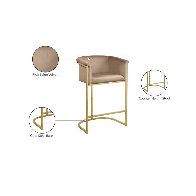 Meridian Furniture Donatella Velvet Stool