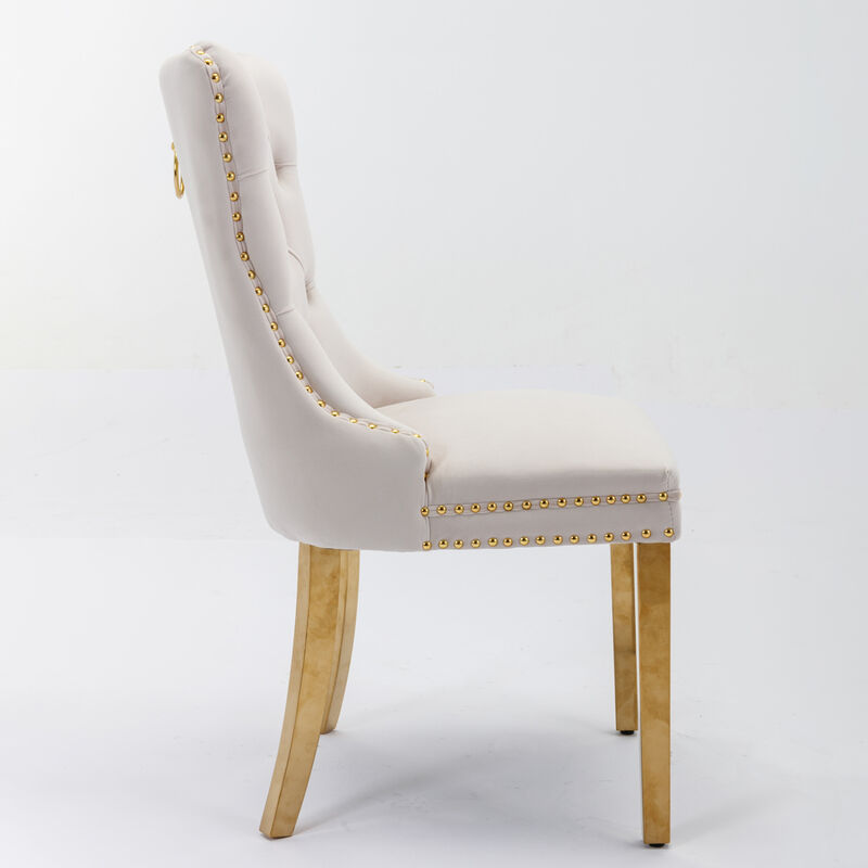 Streamdale Contemporary Velvet Dining Chairs, Set of 2 image number 3