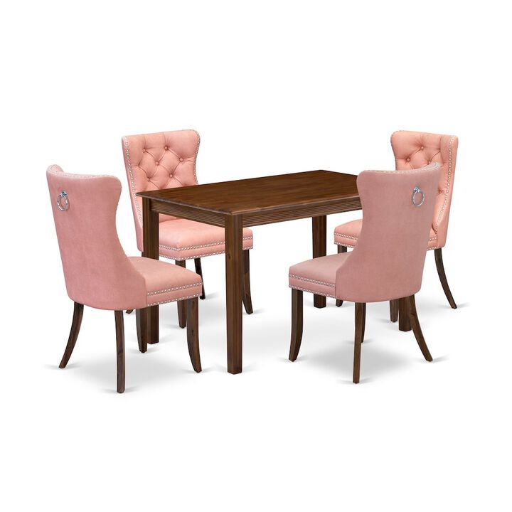 5 Piece Dining Table Set Consists of a Rectangle Kitchen Room Table