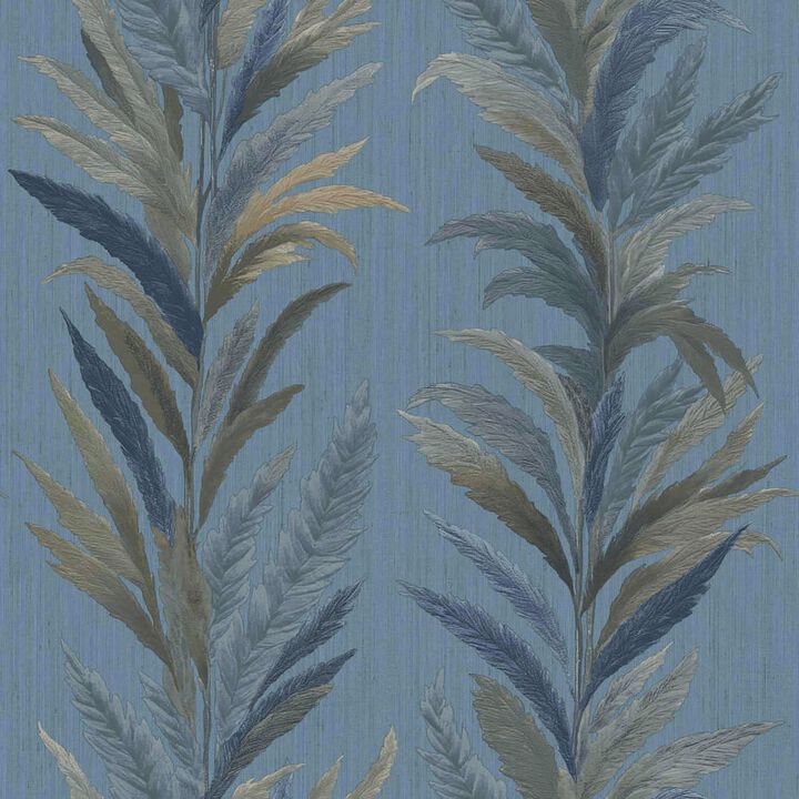 Ornamenta Tree Leaf Blue Wallpaper 35906