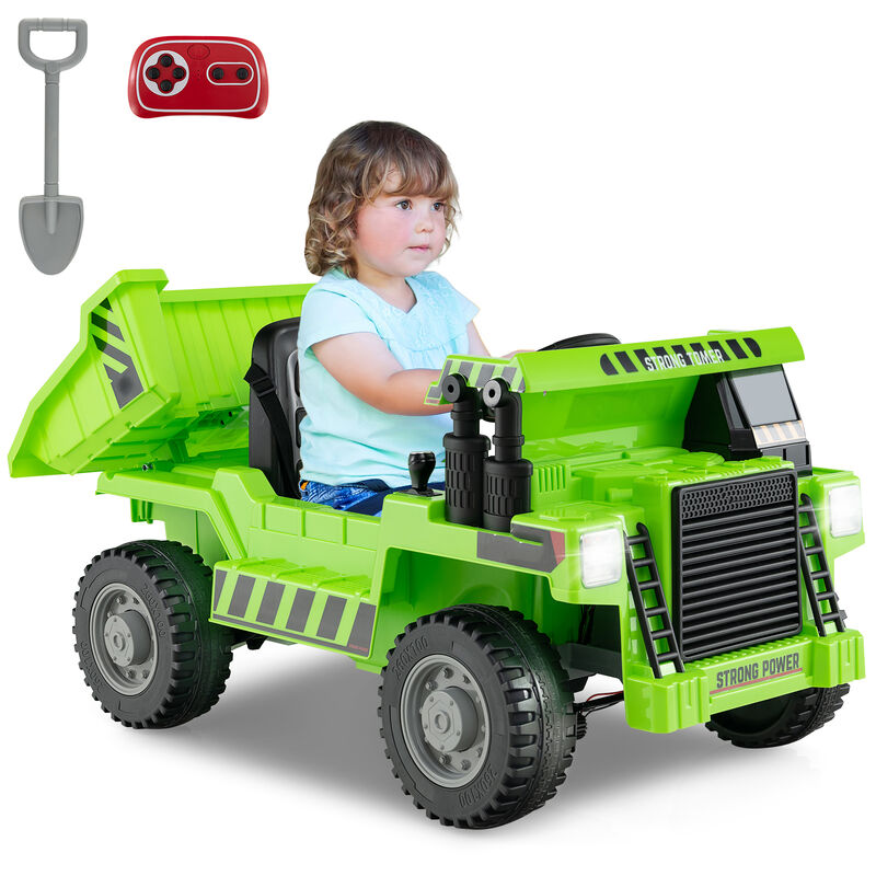 Electric Kids Ride On Dump Truck with 12V Battery and Working Dump Bed image number 3