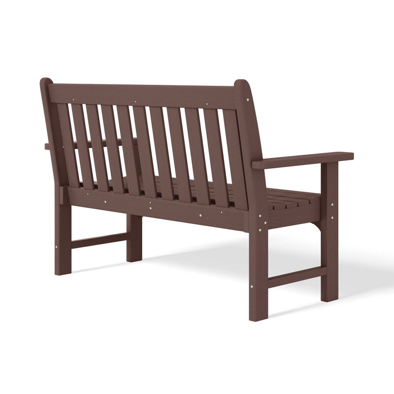 WestinTrends Outdoor 2-Person All-Weather HDPE Front Porch Garden Bench