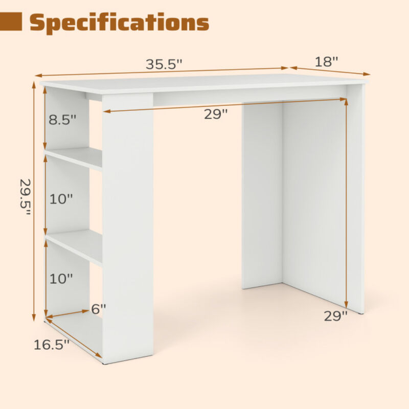 Compact Computer Desk with Built-In Bookshelf, Ideal for Small Spaces and Apartments