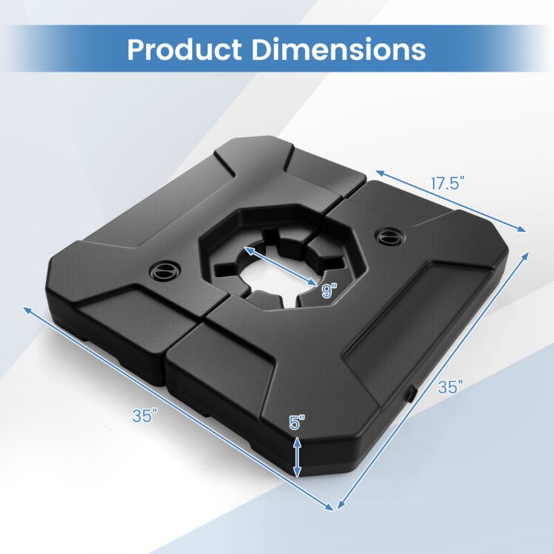 274 LBS Cantilever Patio Umbrella Base with Handles image number 3