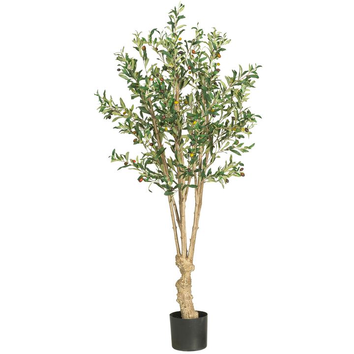 HomPlanti 5 Feet Olive Silk Tree