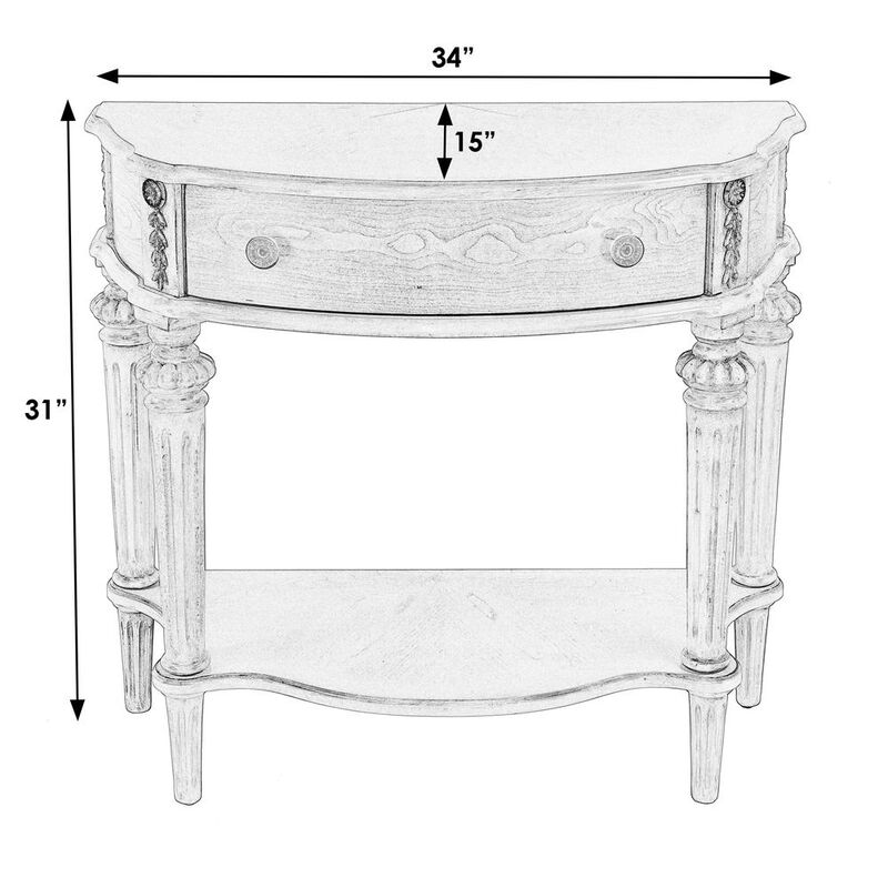 Butler Specialty Halifax 1 Drawer Console 34 Table with storage, Beige
