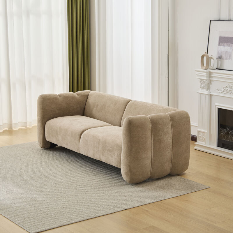 Christopher Knight Home Thodore Elegance 83" Wave-Shaped 3-Seater Sofa image number 2