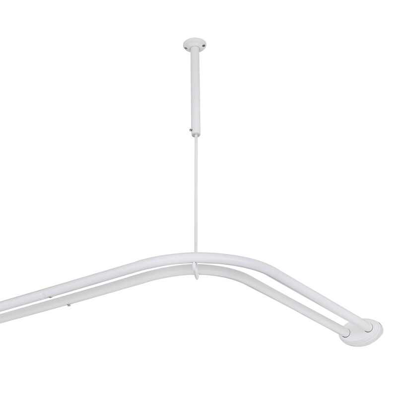 Aluminum Double L Shaped Shower Curtain Rod 72" L x 31.7" W image number 4