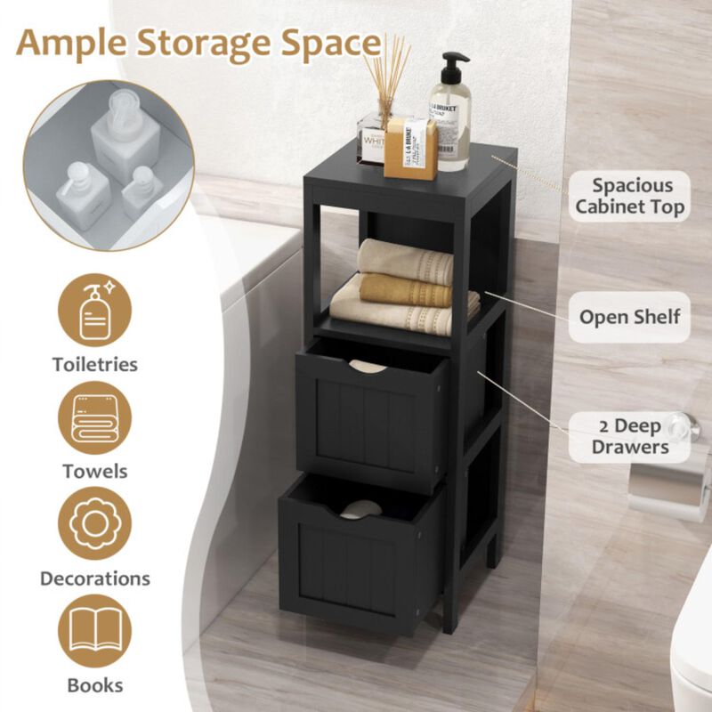 Hivvago Freestanding Storage Cabinet with 2 Removable Drawers for Bathroom