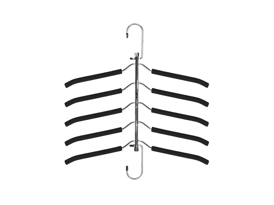 Clothes Hangers 2 Pack | Space-Saving Shirt Organizer with Non-Slip Design Black