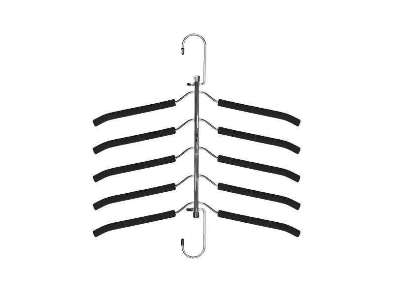Clothes Hangers 2 Pack | Space-Saving Shirt Organizer with Non-Slip Design Black image number 0