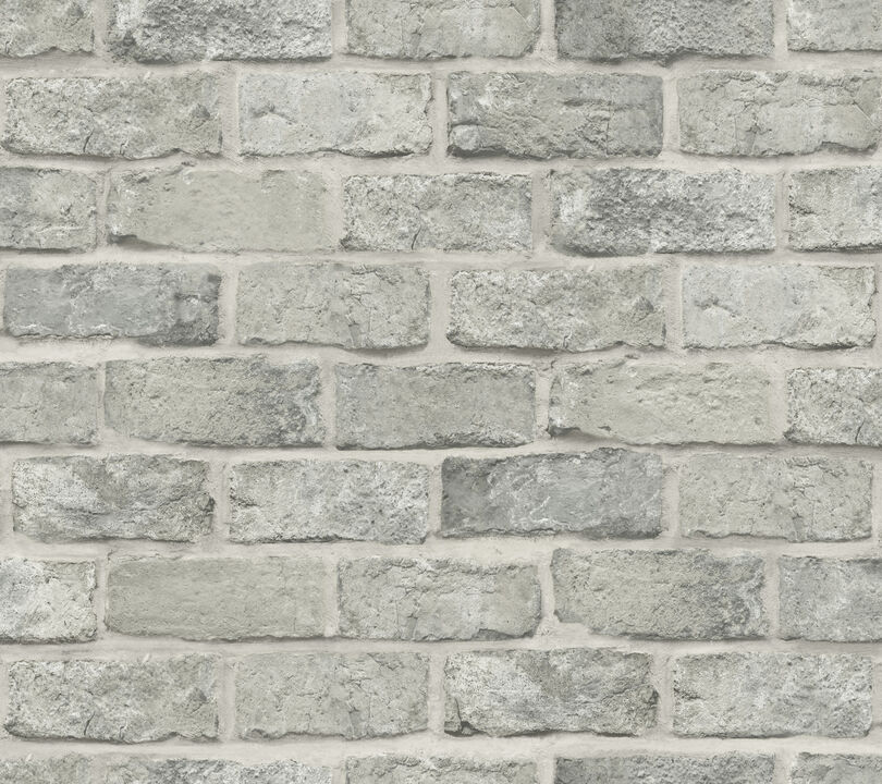 Stretcher Brick Grey Peel & Stick Wallpaper