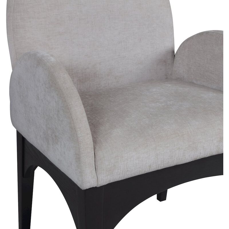 Meridian Furniture Waldorf Grey Chenille Fabric Dining Chair