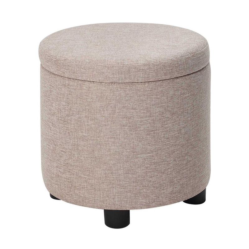 Convience Concept, Inc. Designs 4 Comfort Round Accent Storage Ottoman with Reversible Tray Lid