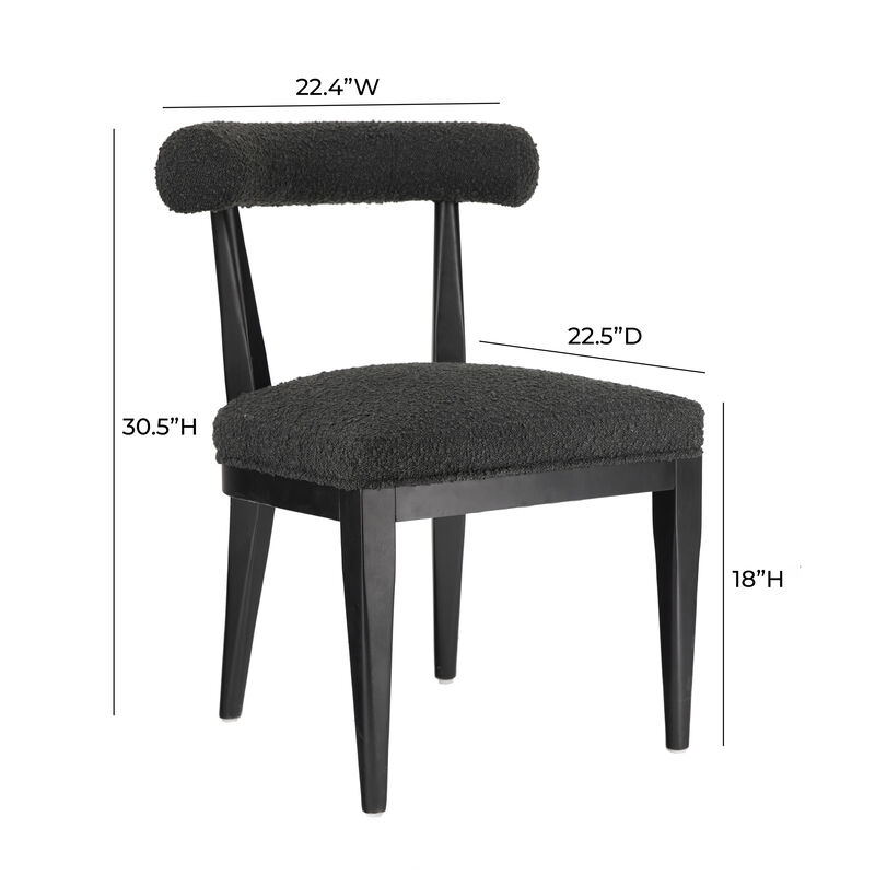 Palla Black Boucle Dining Chair