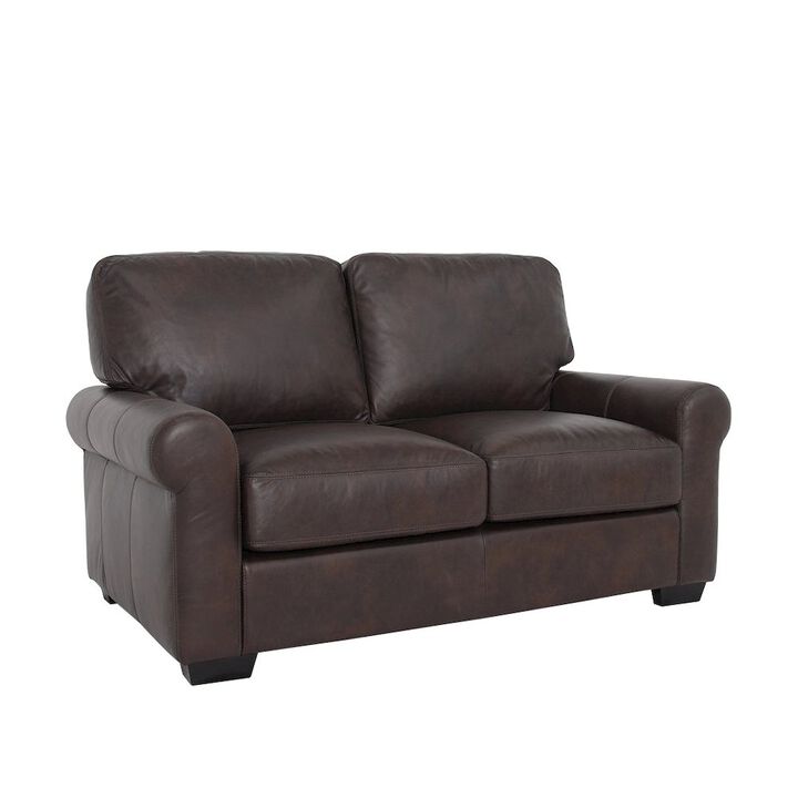 Crafters and Weavers Florentine Top Grain Leather Love Seat