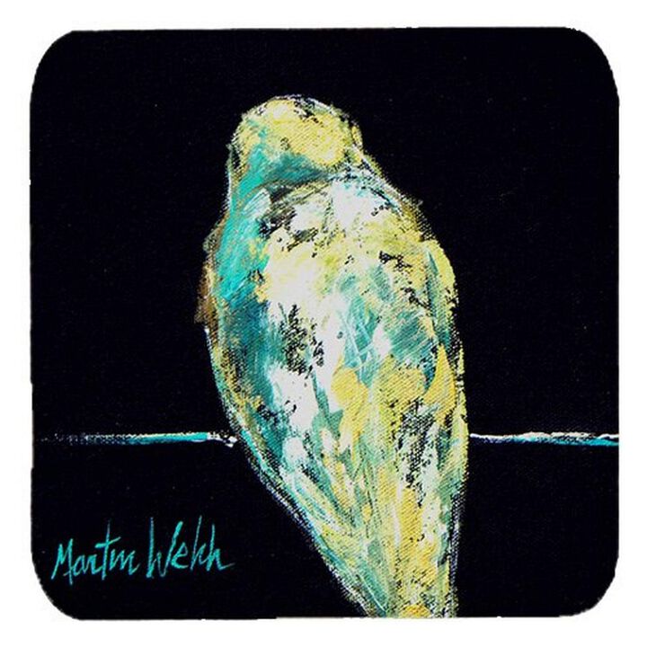 Caroline's Treasures MW1044FC Bird Not My Problem Foam Coasters (Set of 4), 3.5 H x 3.5 W, Multicolor