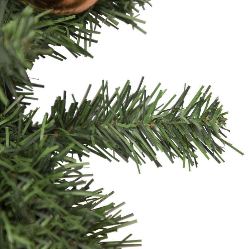 Pre-Decorated Ball Ornaments and Bow Artificial Christmas Wreath  24-Inch  Unlit image number 2