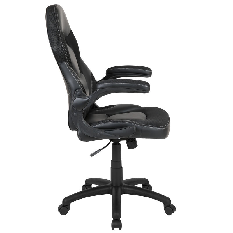 X10 Gaming Chair Racing Office Ergonomic Computer PC Adjustable Swivel Chair with Flip-up Arms, / LeatherSoft image number 7