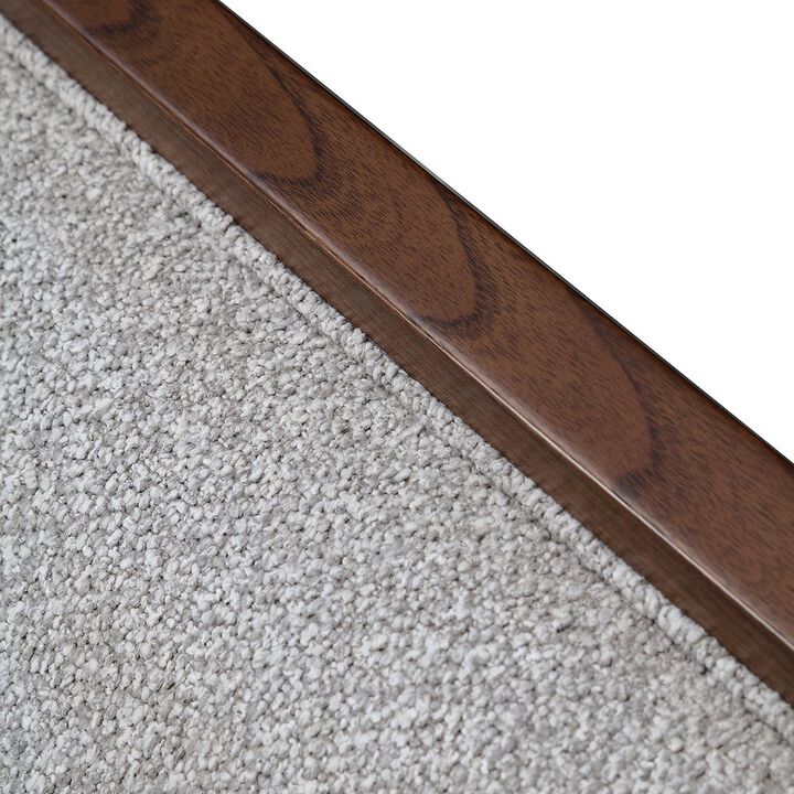 Michael Amini Houston Sofa - Pebble/Walnut