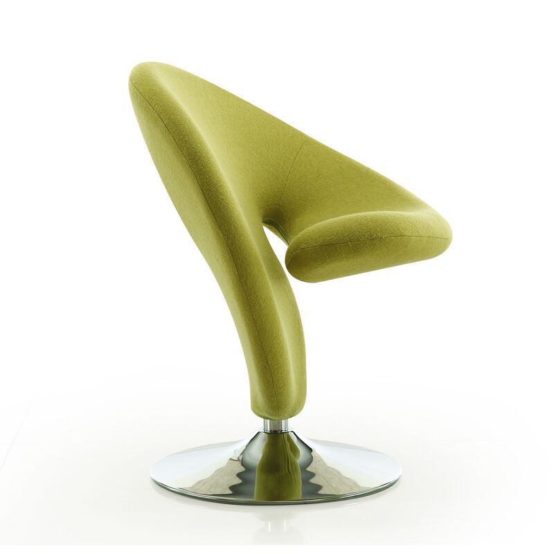 Curl Green Swivel Accent Chair image number 2
