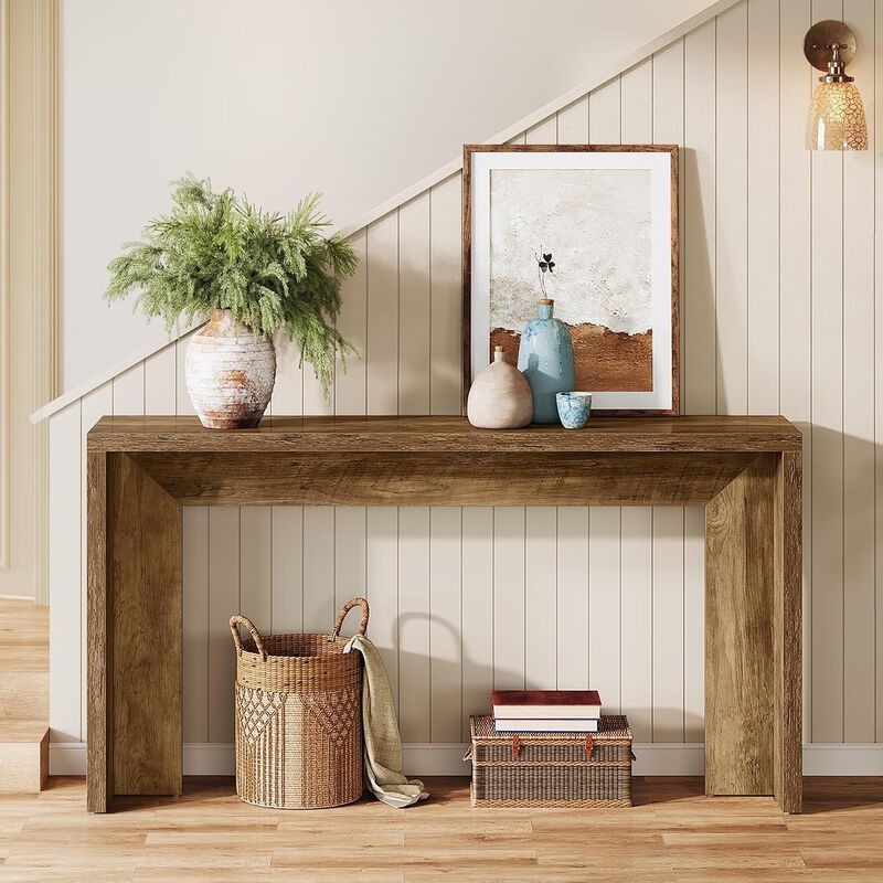 Tribesigns Farmhouse Wood Console Table image number 7