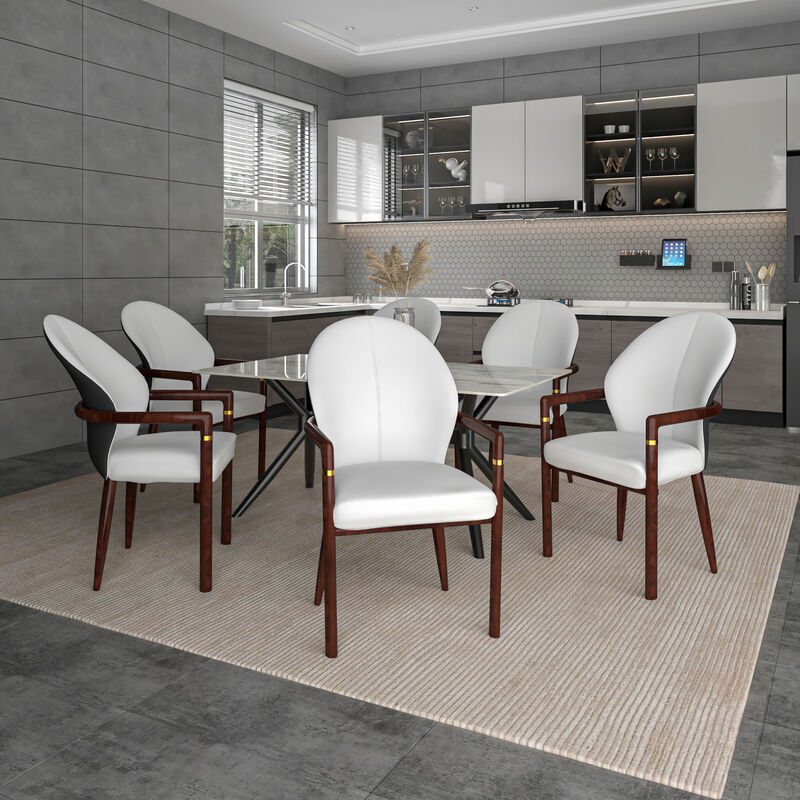 LeisureMod Dining Chair Velvet Fabric Kitchen Chair Ergonomic Armchair with Rubberwood Base and Gold Accents Padded Seat and Back for Modern Home and Office Opaline Series