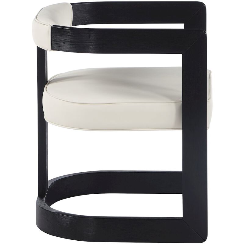 Meridian Furniture Manchester Cream Vegan Leather Dining Chair