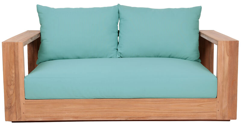 Meridian Furniture Tulum Blue Water Resistant Fabric Outdoor Loveseat image number 4