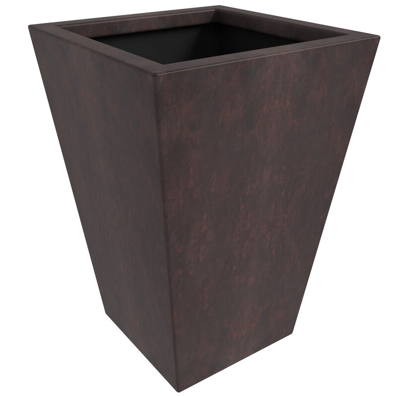 Leisuremod Serene Series Fiberstone and MgO Clay Square 21" Planter