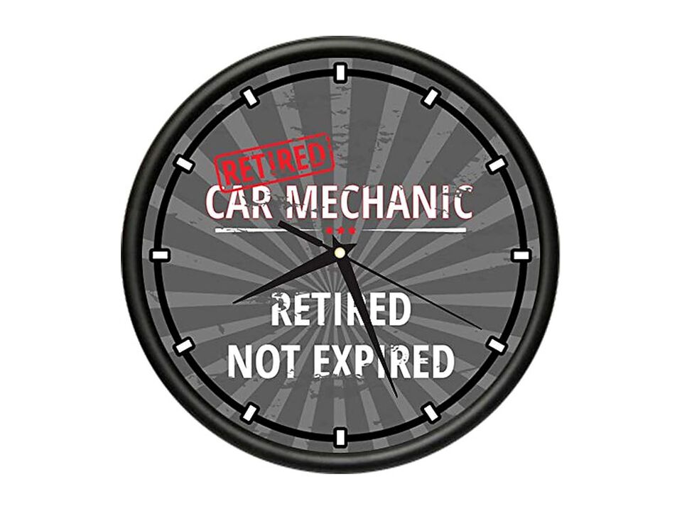 Retired Car Mechanic Precision Expired Wall Clock Bedroom Decor