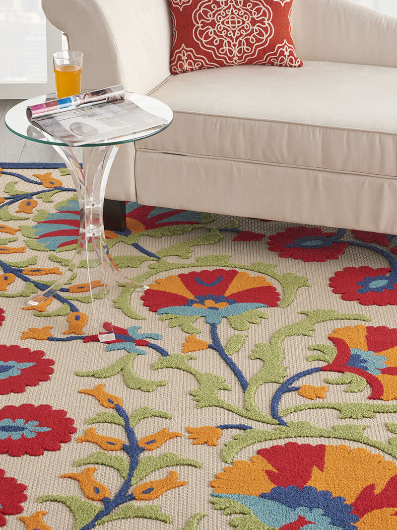 Aloha ALH20 Red/Multicolor 7' x 10' Rug